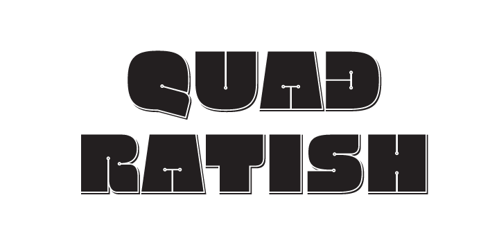 Пример шрифта Quadratish