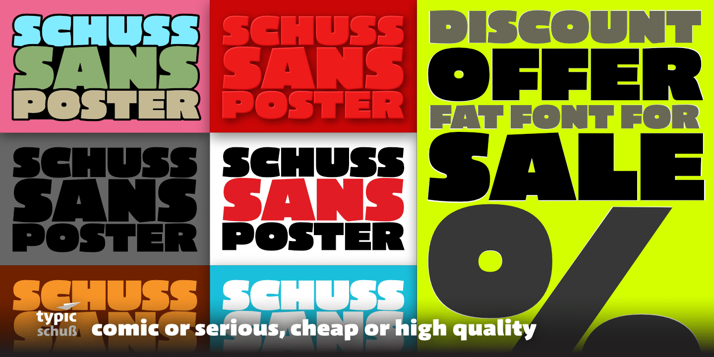 Пример шрифта Schuss Sans CG Poster Black