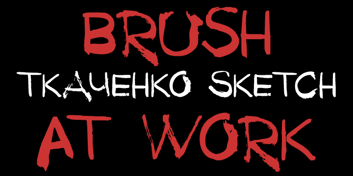 Пример шрифта Tkachenko Sketch 4F Regular
