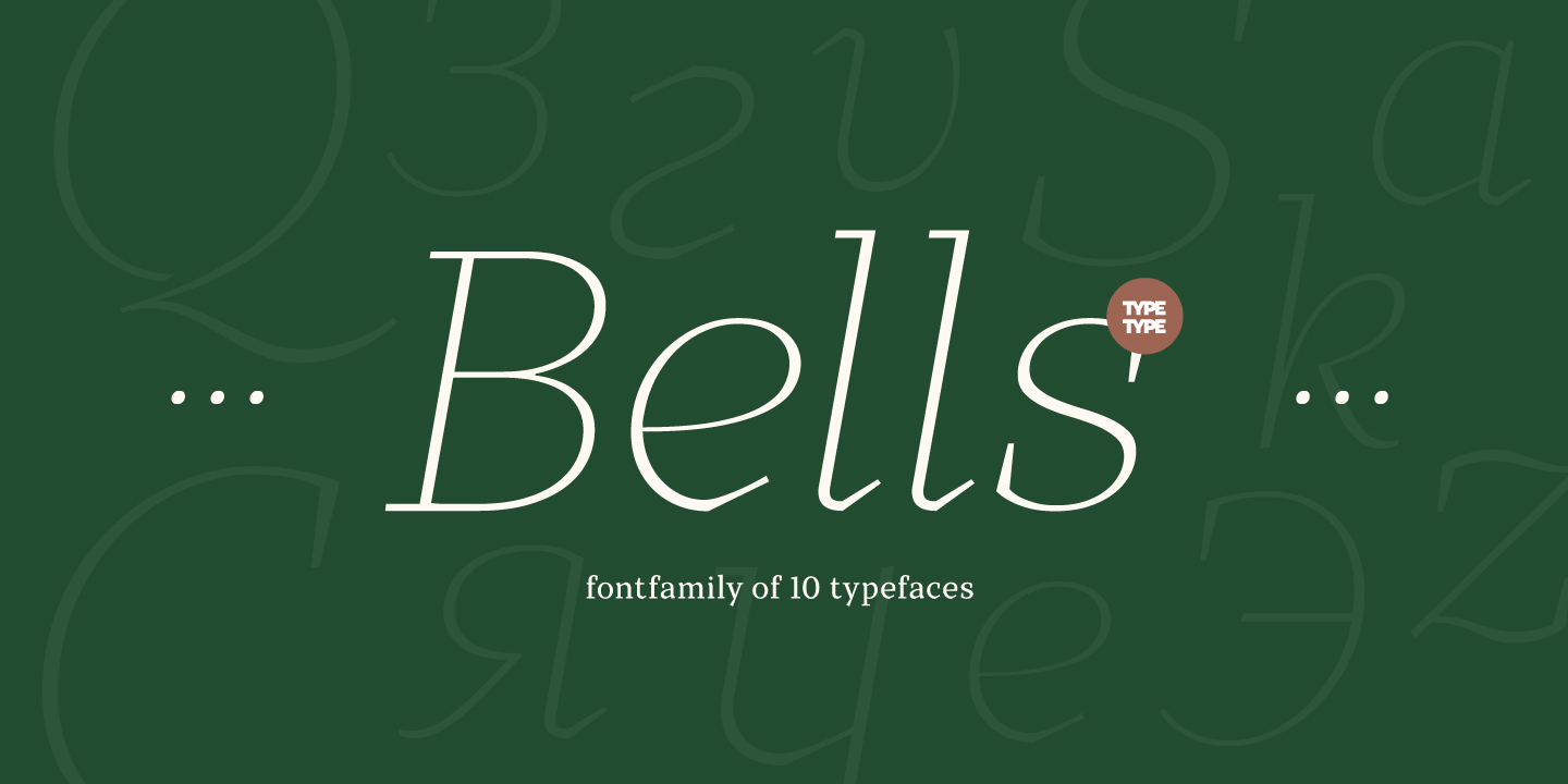 Пример шрифта TT Bells