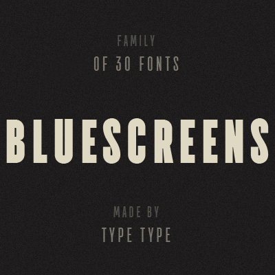 Пример шрифта TT Bluescreens