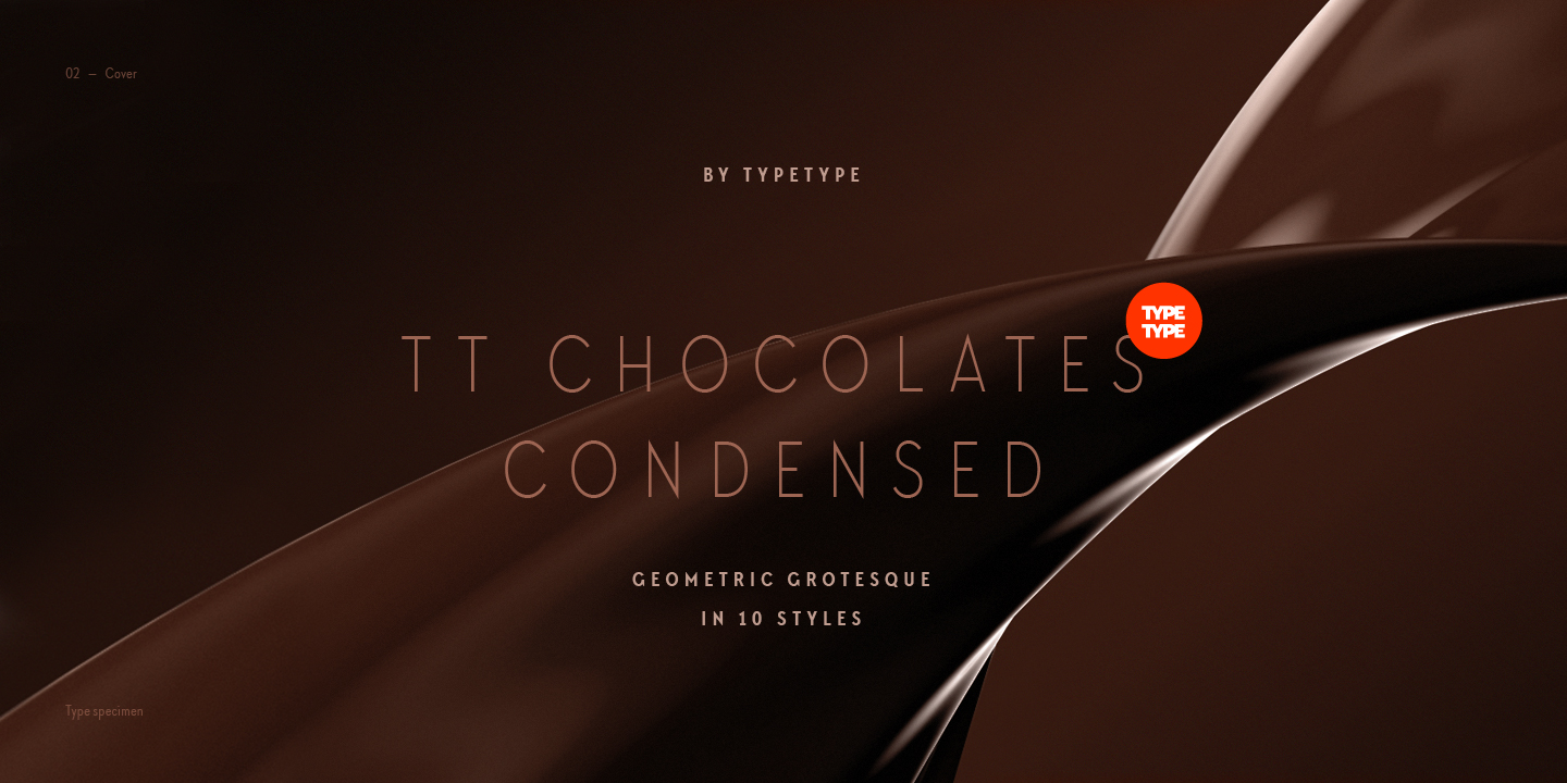 Пример шрифта TT Chocolates Condensed Black Italic