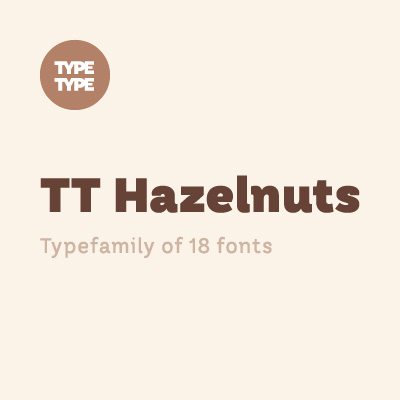 Пример шрифта TT Hazelnuts