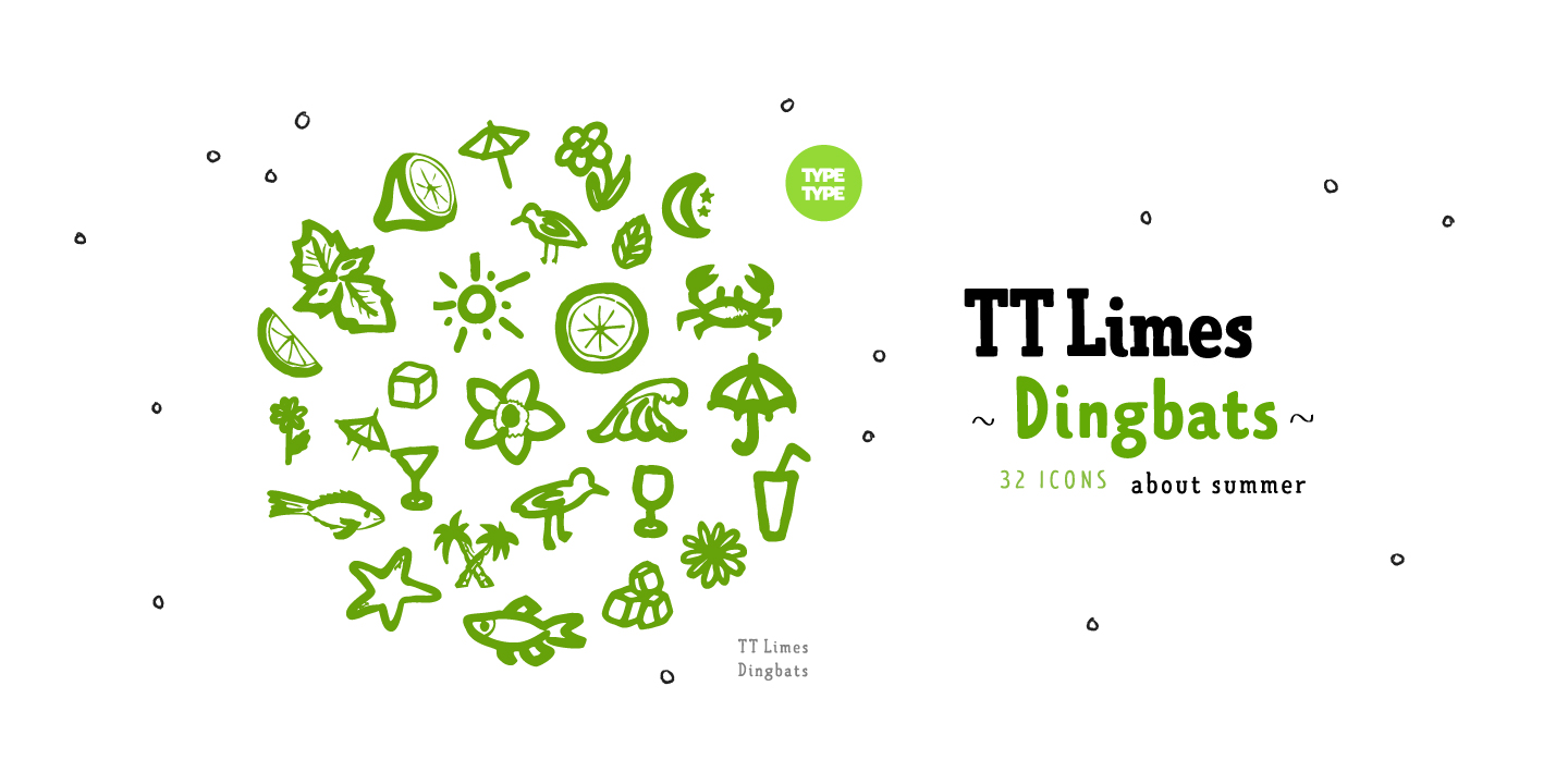 Пример шрифта TT Limes Catchwords