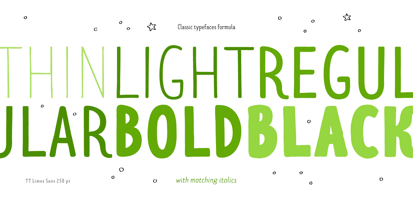 Пример шрифта TT Limes Slab Light