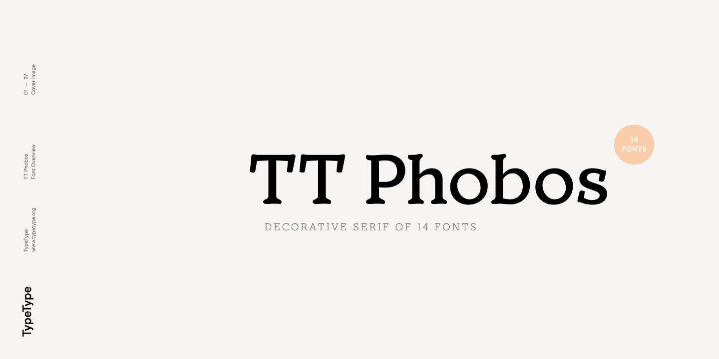 Пример шрифта TT Phobos Inline