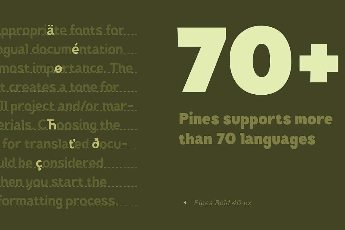 Пример шрифта TT Pines Bold Italic