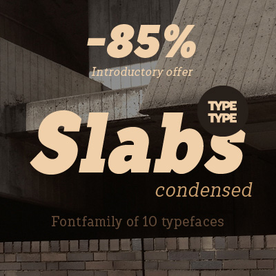 Пример шрифта TT Slabs Condensed Thin