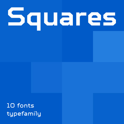 Пример шрифта TT Squares