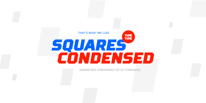 Пример шрифта TT Squares Condensed Black