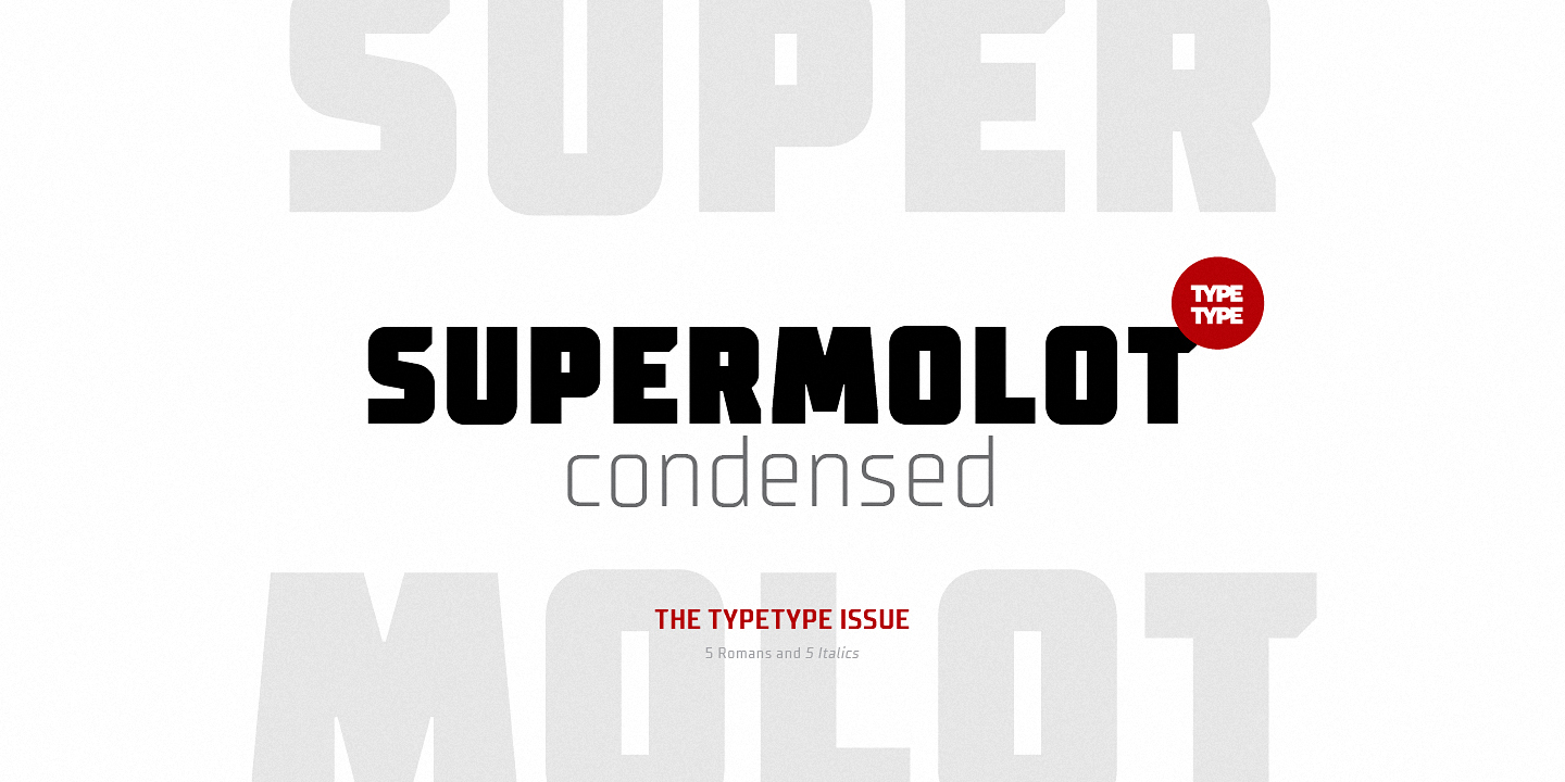 Пример шрифта TT Supermolot Condensed Italic