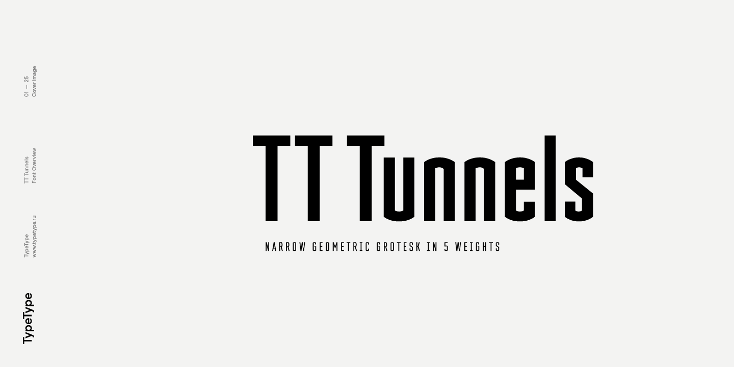 Пример шрифта TT Tunnels Bold
