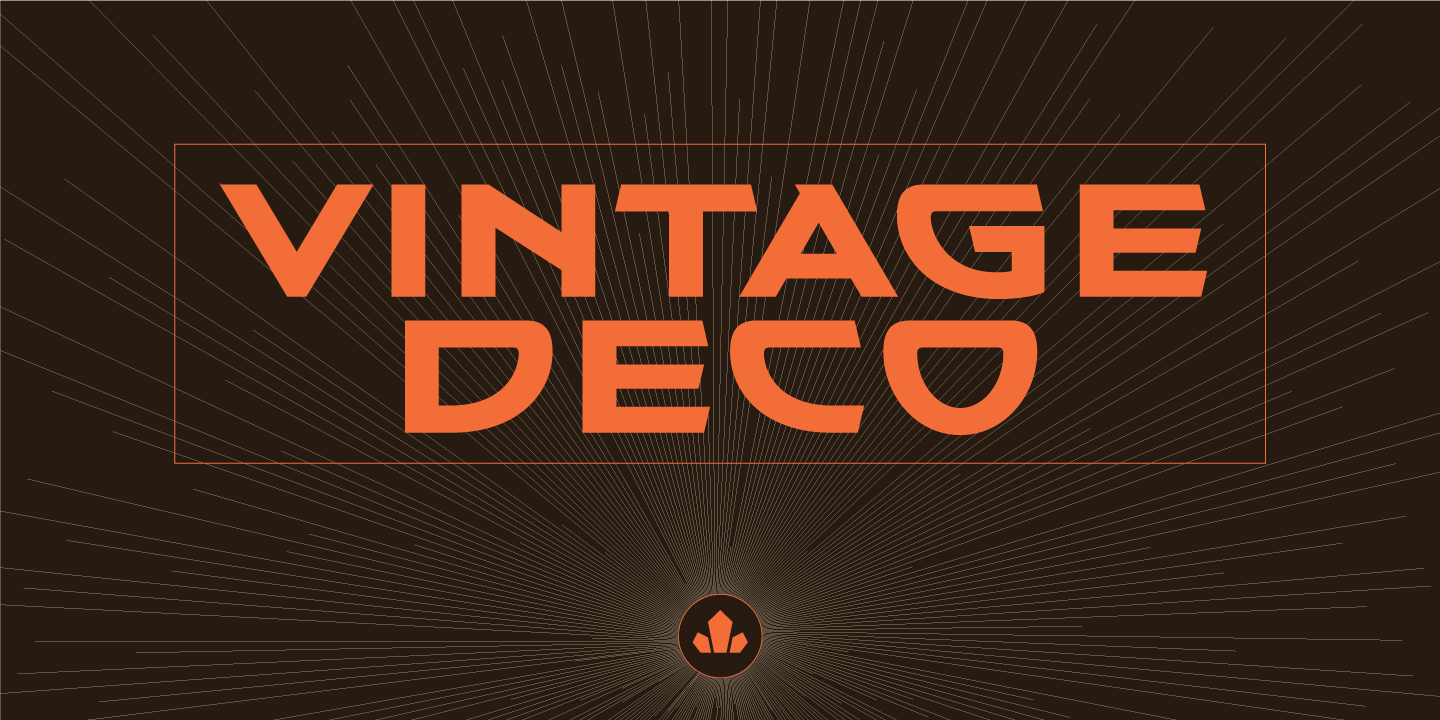 Пример шрифта Vintage Deco Regular