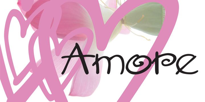 Пример шрифта Amore Regular
