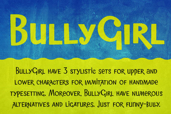 Пример шрифта BullyGirl