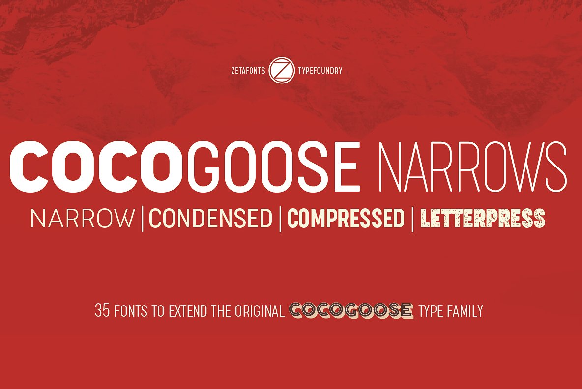 Пример шрифта Cocogoose