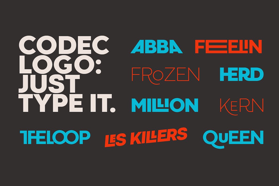 Пример шрифта Codec Cold Logo Regular