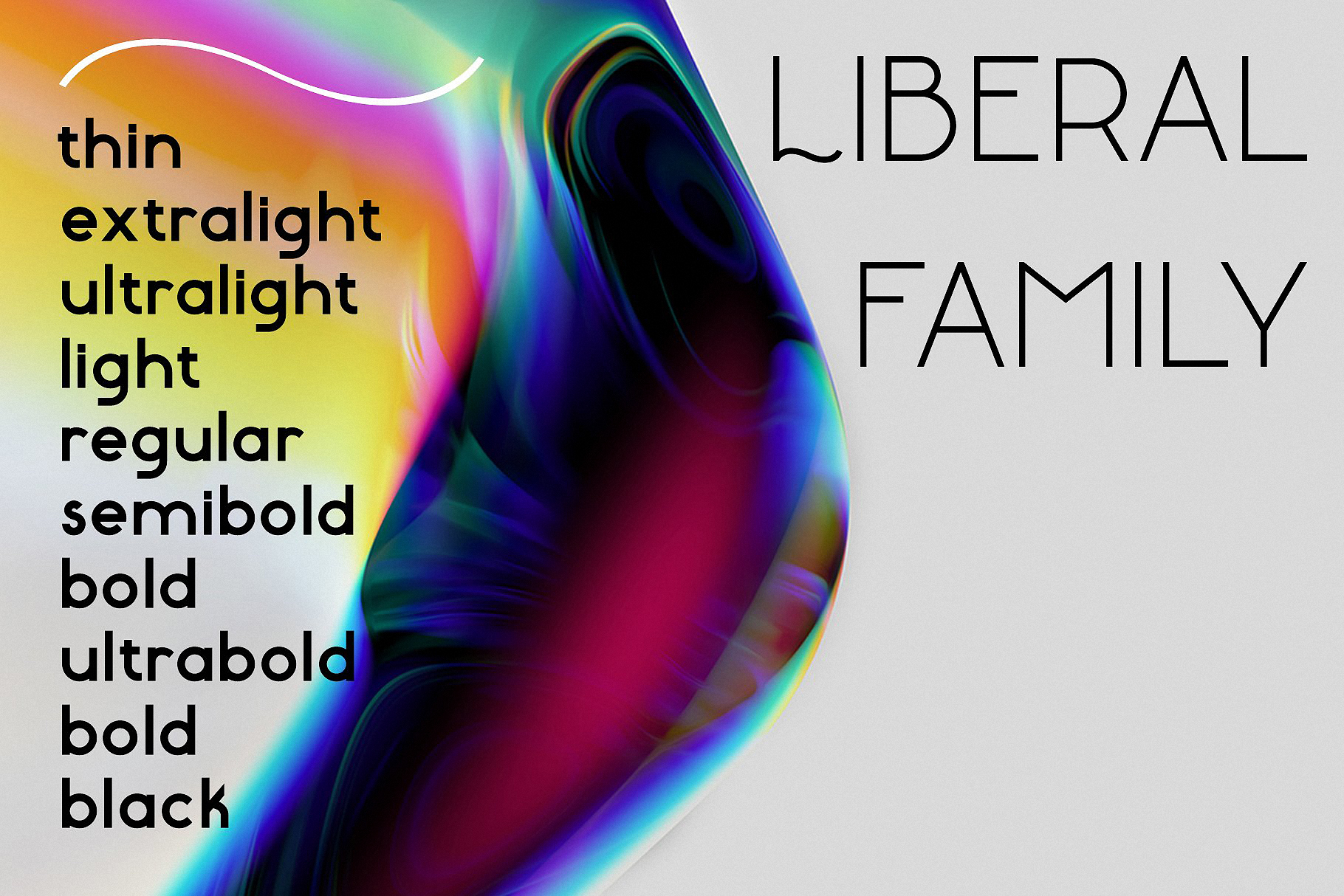 Пример шрифта Libera Extra Light