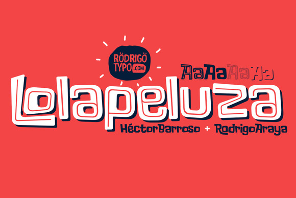 Пример шрифта Lolapeluza