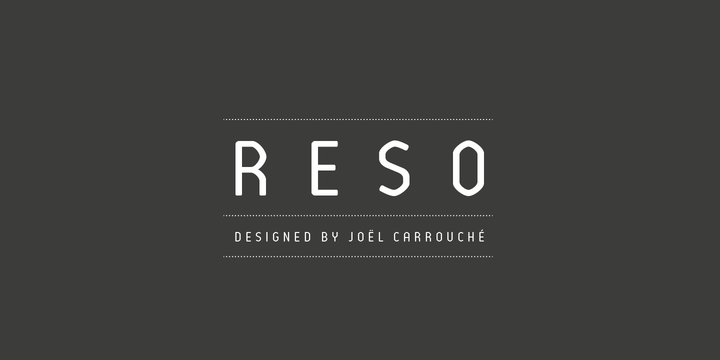 Пример шрифта Reso