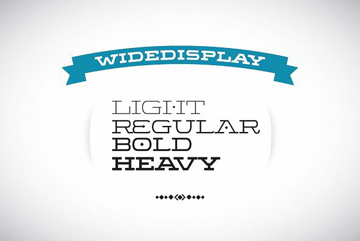 Пример шрифта Wide Display Light