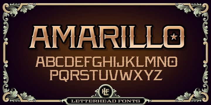Пример шрифта LHF Amarillo