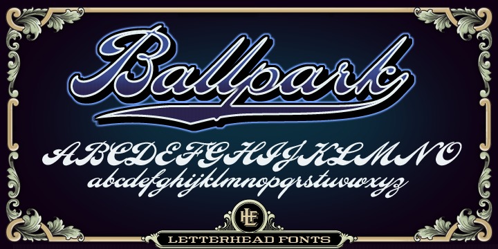 Пример шрифта LHF Ballpark