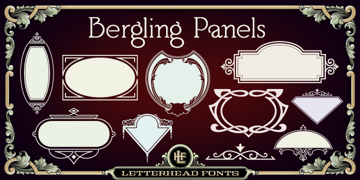 Пример шрифта LHF Bergling Panels