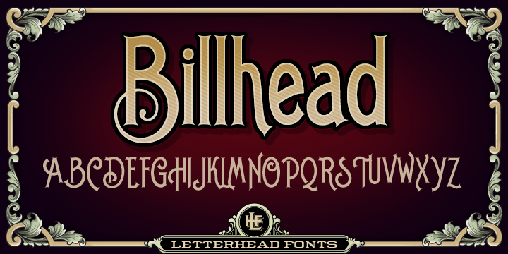 Пример шрифта LHF Billhead