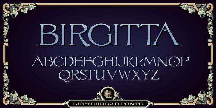 Пример шрифта LHF Birgitta