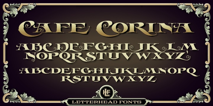 Пример шрифта LHF Cafe Corina
