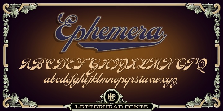 Пример шрифта LHF Ephemera