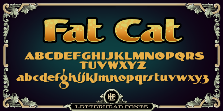 Пример шрифта LHF Fat Cat