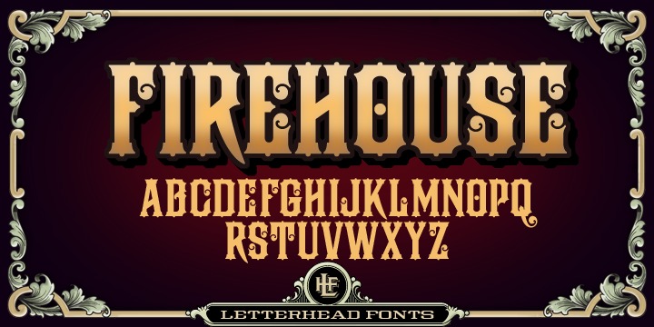 Пример шрифта LHF Firehouse