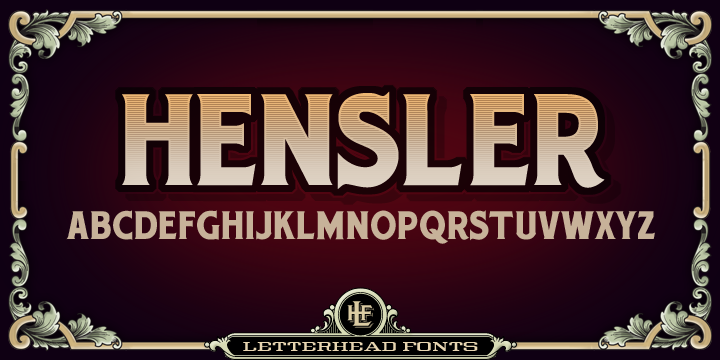Пример шрифта LHF Hensler