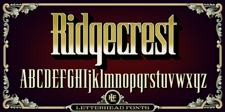 Пример шрифта LHF Ridgecrest