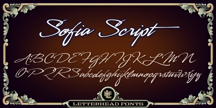 Пример шрифта LHF Sofia Script