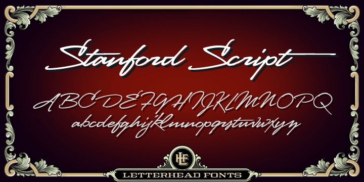 Пример шрифта LHF Stanford Script