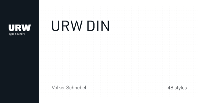Пример шрифта URW DIN