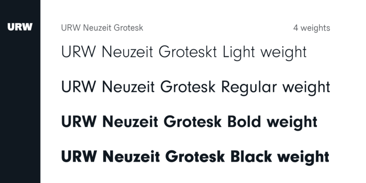 Пример шрифта Neuzeit Grotesk Black