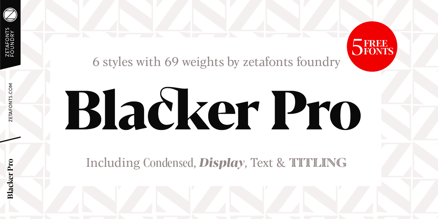 Пример шрифта Blacker Pro
