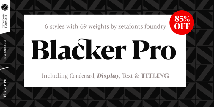 Пример шрифта Blacker Pro Text Book Italic