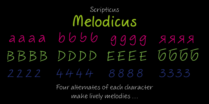 Пример шрифта ALS Scripticus Regular