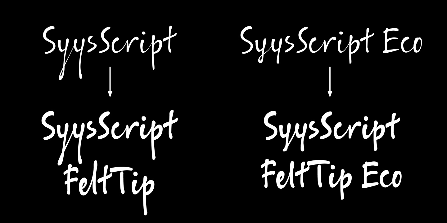 Пример шрифта ALS SyysScript Eco