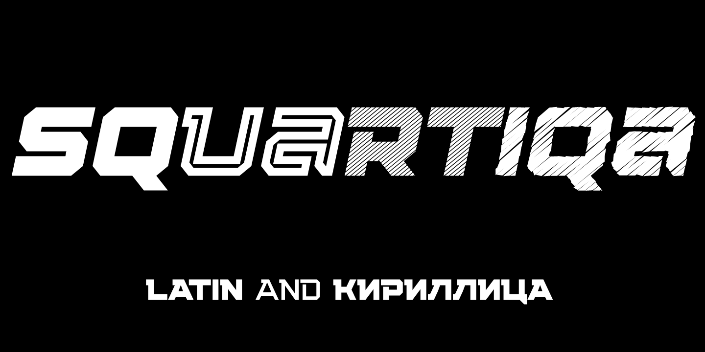 Пример шрифта Squartiqa 4F