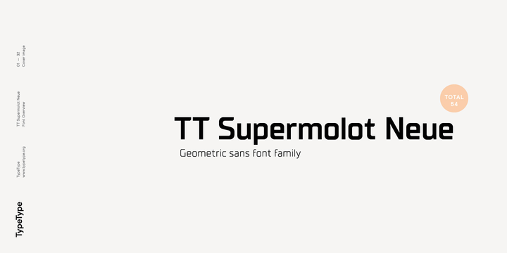 Пример шрифта TT Supermolot Neue