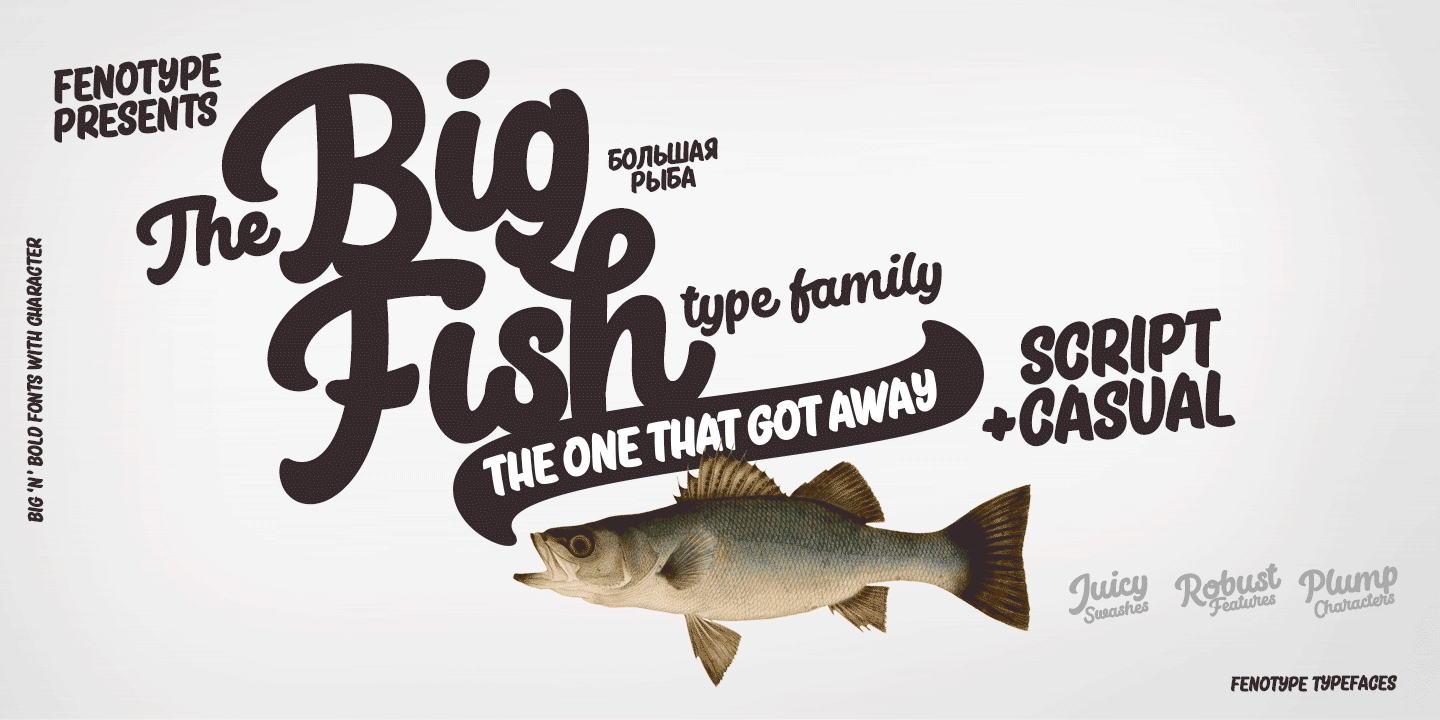 Пример шрифта Big Fish Casuals