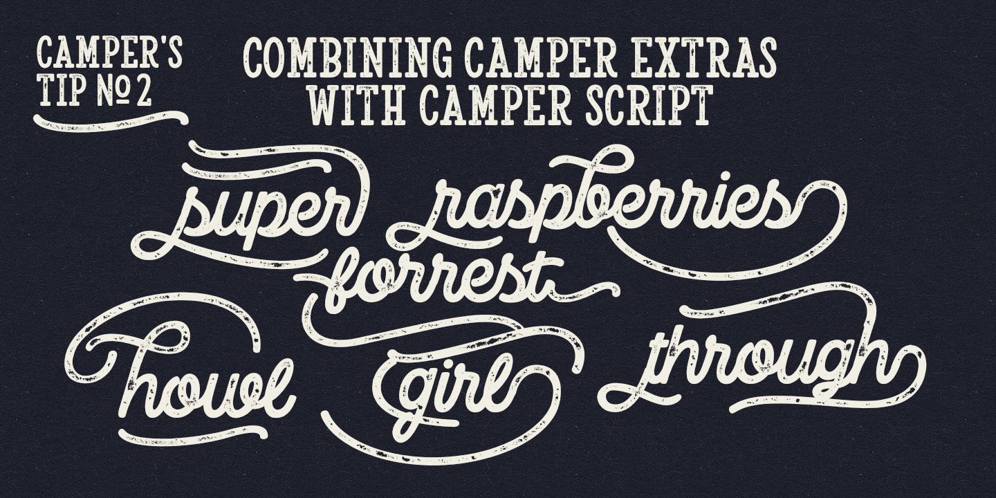 Пример шрифта Camper Print Extras3