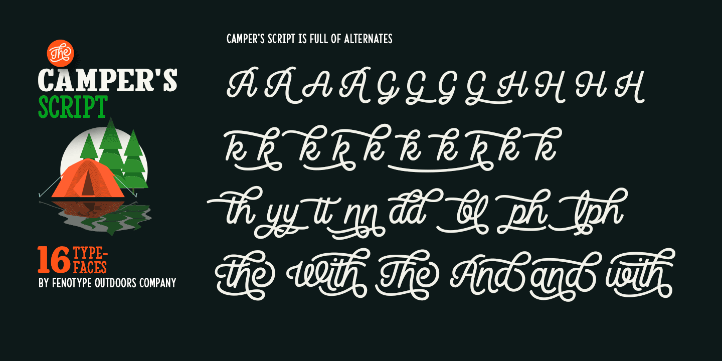 Пример шрифта Camper Print Serif1
