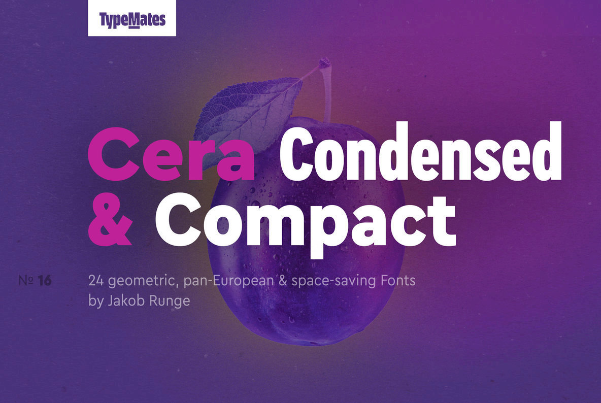 Пример шрифта Cera Condensed Pro